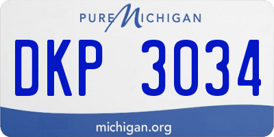 MI license plate DKP3034