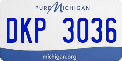 MI license plate DKP3036