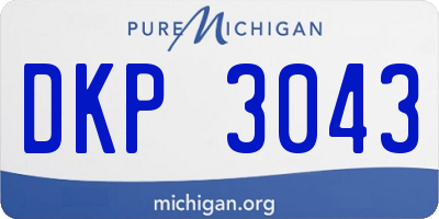 MI license plate DKP3043