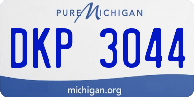 MI license plate DKP3044