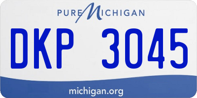 MI license plate DKP3045