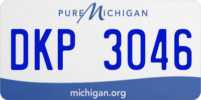 MI license plate DKP3046
