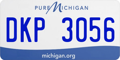 MI license plate DKP3056