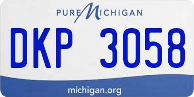 MI license plate DKP3058