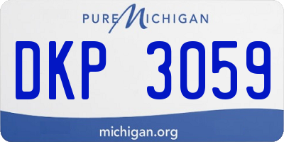 MI license plate DKP3059
