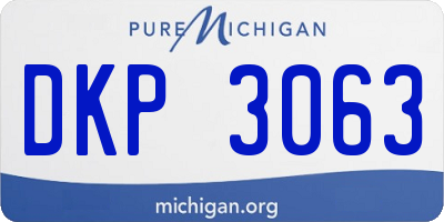 MI license plate DKP3063