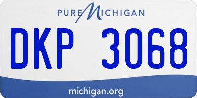 MI license plate DKP3068
