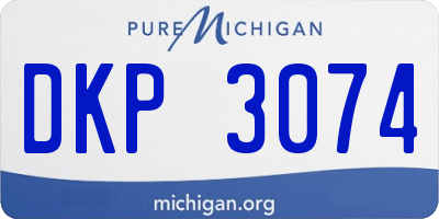 MI license plate DKP3074