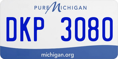 MI license plate DKP3080