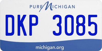 MI license plate DKP3085