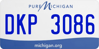 MI license plate DKP3086