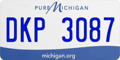 MI license plate DKP3087