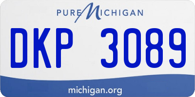 MI license plate DKP3089