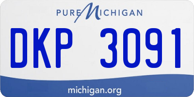 MI license plate DKP3091
