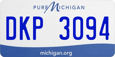 MI license plate DKP3094