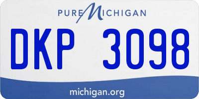 MI license plate DKP3098
