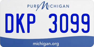 MI license plate DKP3099