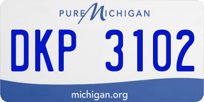 MI license plate DKP3102