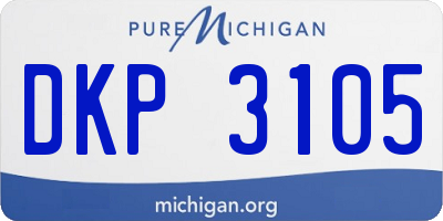 MI license plate DKP3105