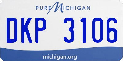 MI license plate DKP3106
