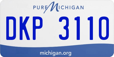 MI license plate DKP3110