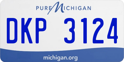 MI license plate DKP3124