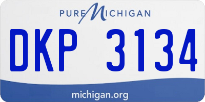 MI license plate DKP3134