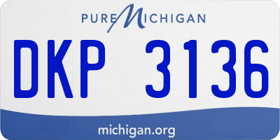 MI license plate DKP3136