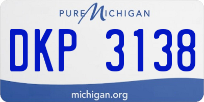 MI license plate DKP3138