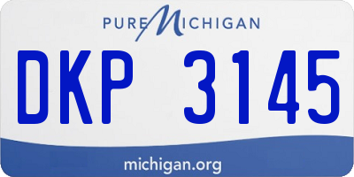 MI license plate DKP3145