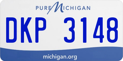 MI license plate DKP3148