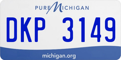 MI license plate DKP3149