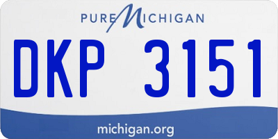 MI license plate DKP3151