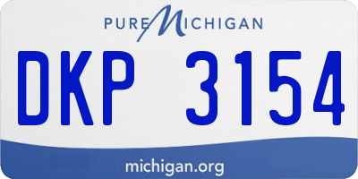 MI license plate DKP3154
