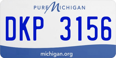 MI license plate DKP3156