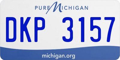 MI license plate DKP3157