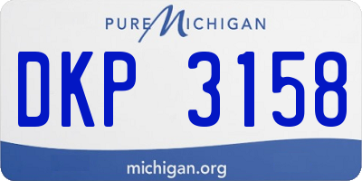 MI license plate DKP3158