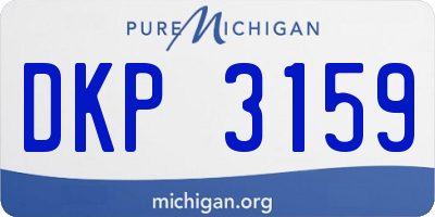 MI license plate DKP3159