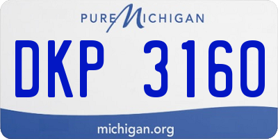 MI license plate DKP3160