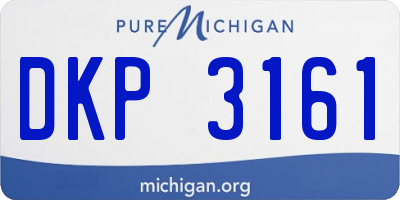 MI license plate DKP3161