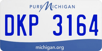 MI license plate DKP3164