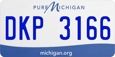 MI license plate DKP3166