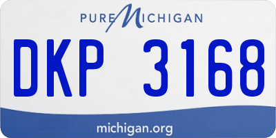 MI license plate DKP3168
