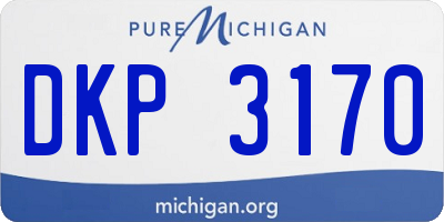 MI license plate DKP3170