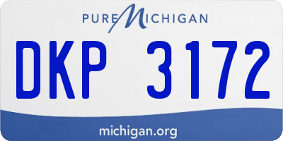 MI license plate DKP3172