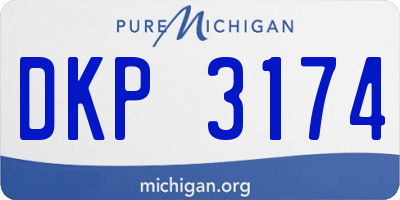 MI license plate DKP3174