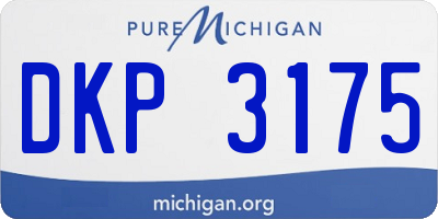 MI license plate DKP3175