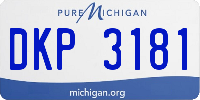 MI license plate DKP3181