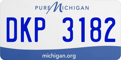 MI license plate DKP3182