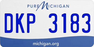MI license plate DKP3183